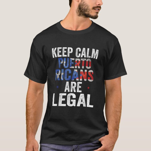 Portoricain drôle T-shirt Portoricains Légal (Devant)
