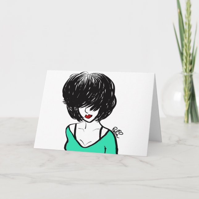 Portra Doodle Greeting Card (Front)