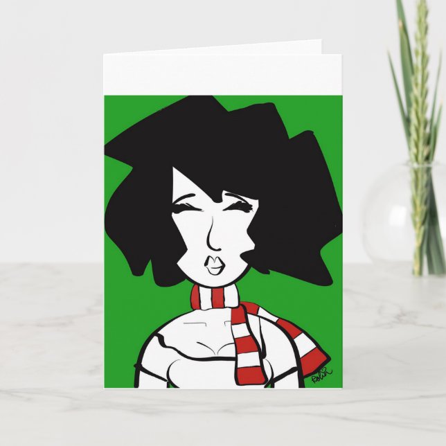 Portra Doodle Greeting Card (Front)