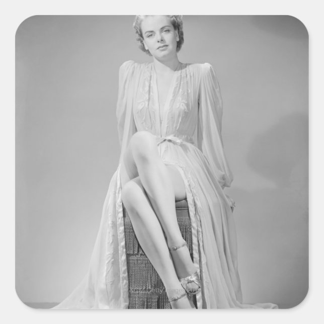 Portrait 2 square sticker (Front)