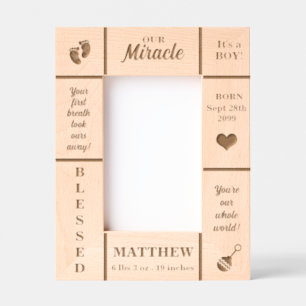 Portrait 4x6 New Baby Personalized Etched Frames