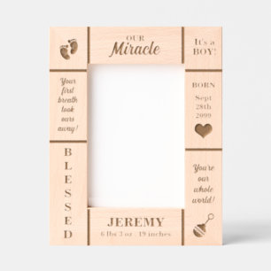 Portrait 5x7 New Baby Personalized Etched Frames