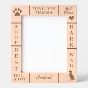 Portrait 8x10 BEST Dog MOM Ever Custom Name Etched Frames