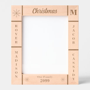 Portrait 8x10 Christmas Our Family Personalized Etched Frames