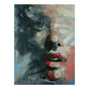 portrait, abstraction, watercolor, art, modern art photo print