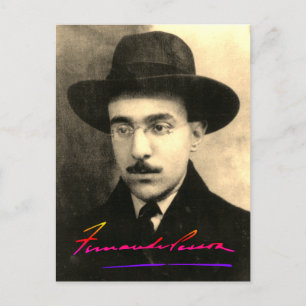 Portrait and Signature of Fernando Pessoa Postcard