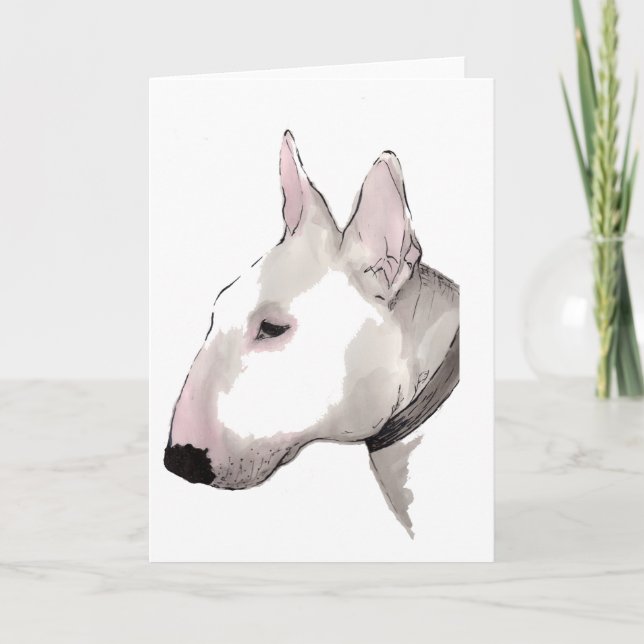 portrait anglais de carte de bull-terrier (Devant)