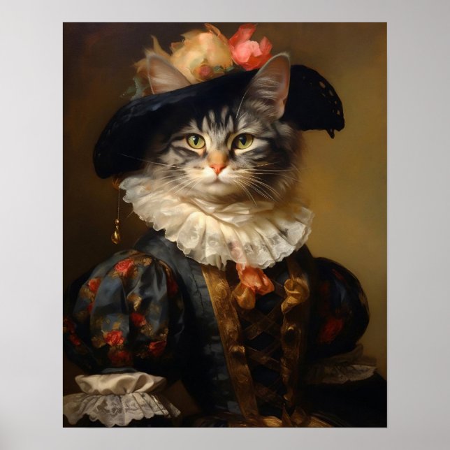 Portrait animal victorien, Poster de animal habill (Devant)