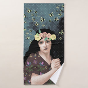 Portrait Art Bath Towel