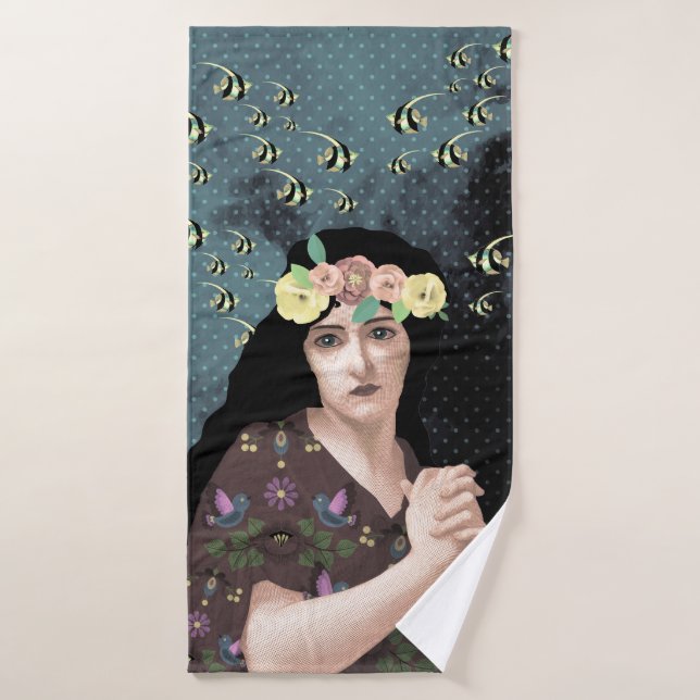 Portrait Art Bath Towel (Bath Towel)