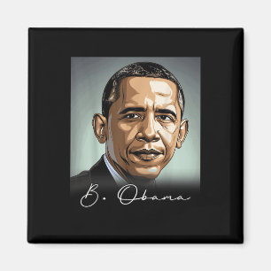 Portrait Barack Obama President Patriotic  Magnet