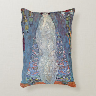 Portrait Baroness Elisabeth Bacchofen Echt, Klimt Accent Pillow