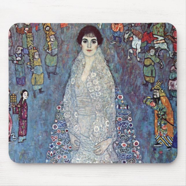 Portrait Baroness Elisabeth Bacchofen Echt, Klimt Mouse Pad (Front)