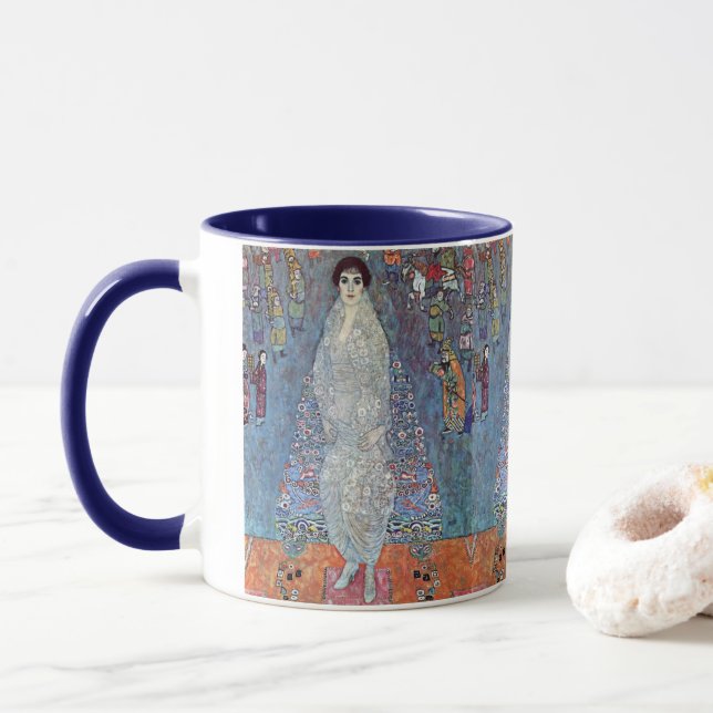 Portrait Baroness Elisabeth Bacchofen Echt, Klimt Mug (With Donut)