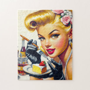 Portrait Beautiful Pin Up Jigsaw Puzzle