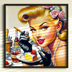 Portrait Beautiful Pin Up Poster