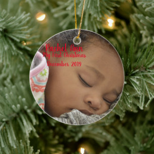 Portrait bébé Cercle en céramique ornement