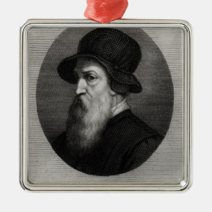Portrait Benvenuto Cellini  engraved by Metal Ornament