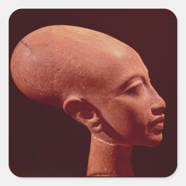 Portrait bust of a daughter of King Akhenaten Square Sticker (Front)