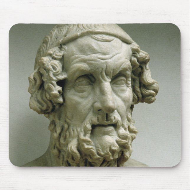 Portrait bust of Homer Mouse Pad (Front)