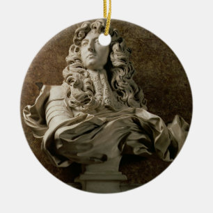 Portrait bust of Louis XIV (1638-1715), 1665, (mar Ceramic Ornament