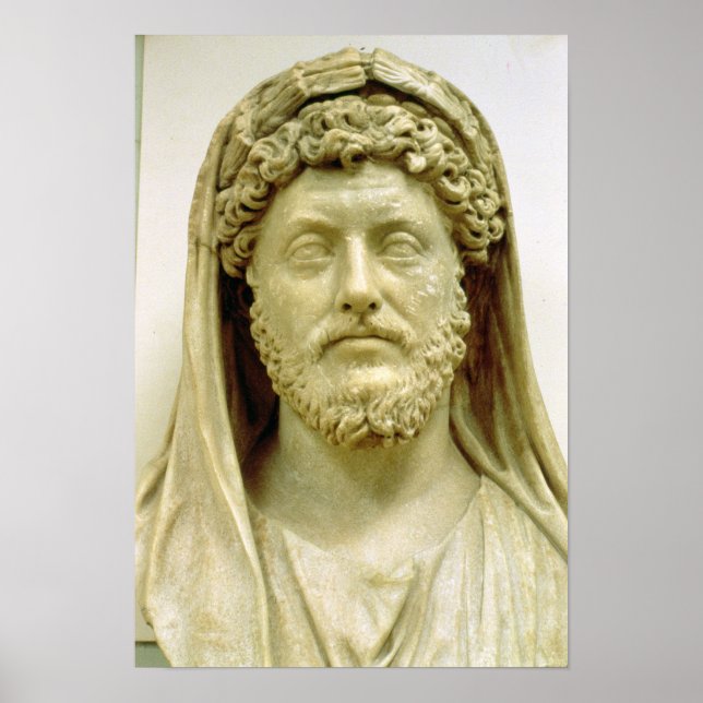 Portrait bust of Marcus Aurelius Poster (Front)