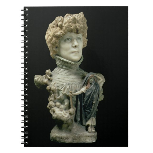 Portrait Bust of Sarah Bernhardt (1844-1923) Frenc Notebook (Front)