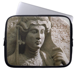 Portrait bust tomb relief, Roman, c.2nd/3rd centur Laptop Sleeve
