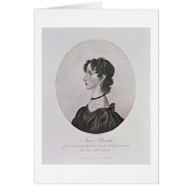 Portrait d'Anne Bronte (1820-49) d'un dessin i (Devant)