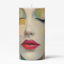 Portrait dans le surréalisme des blocs de couleurs