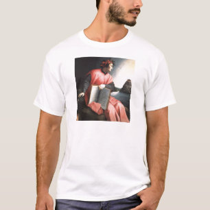 Portrait Dante with Book The Divine Comedy prints T-Shirt