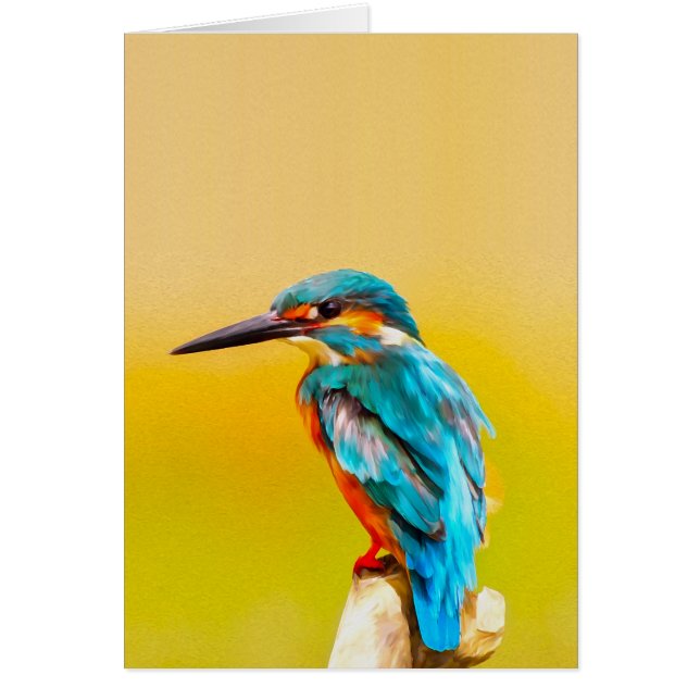 Portrait d'aquarelle Kingfisher Bird (Devant)