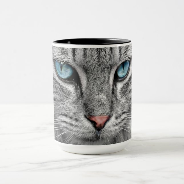 Portrait de chat Café Mug (Centre)