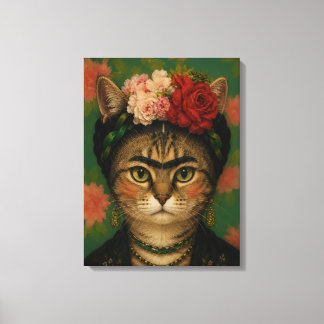Portrait de chat de Frida Kahlo, impression d'art 
