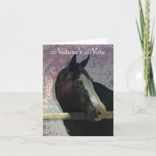 PORTRAIT DE CHEVAL CARTE DE NOTE ANIMALE