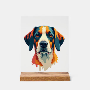 Portrait de chien coloré vintage style pop art Il