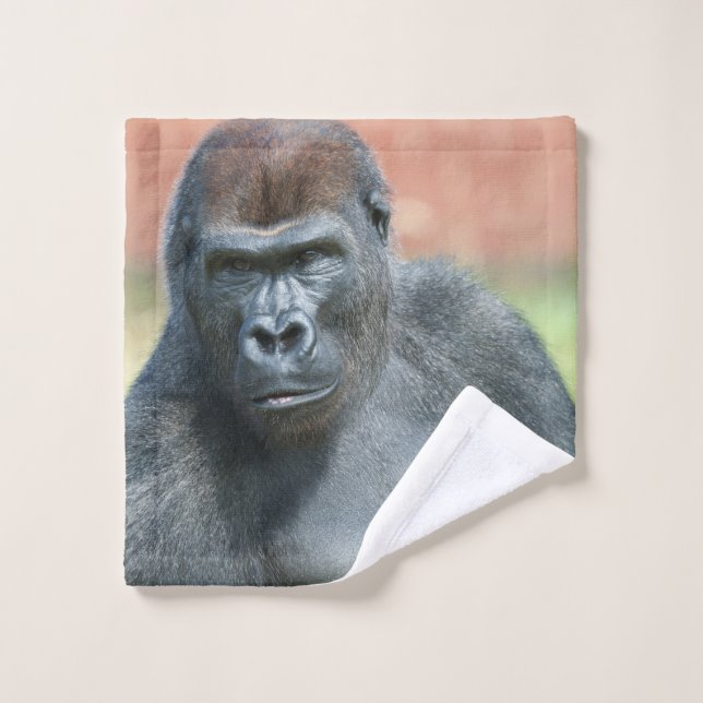 Portrait de corde de Gorilla Blackback (Gant de toilette)