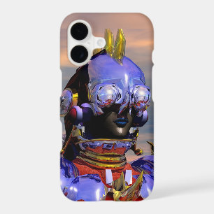 PORTRAIT DE CYBORG TITAN Science-fiction bleue, Sc