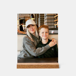 Portrait de famille personnalisé sur bloc de bois