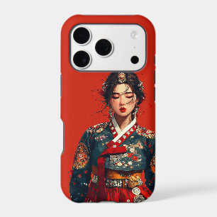 Portrait de femme coréenne moderne en Hanbok