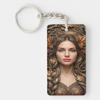 Portrait de forêt élégant en art bronze embouti