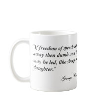 Portrait de George Washington et tasse de citation