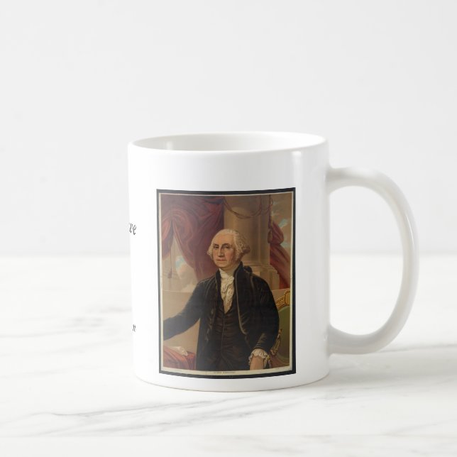 Portrait de George Washington et tasse de citation (Droite)