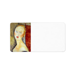 portrait de Germaine Survage by Amedeo Modigliani Label