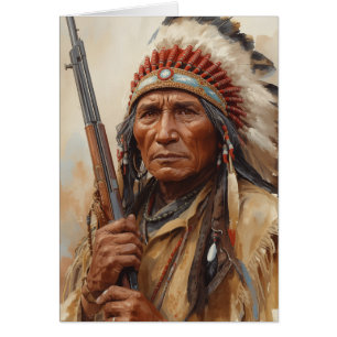 Portrait de Geronimo, chef de guerre indien
