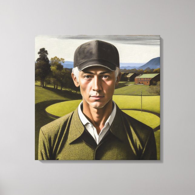 Portrait de Golfeur gothique - toile étirée (Recto)