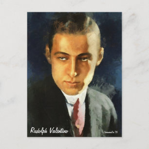 Portrait de la carte postale de Rudolph Valentino 