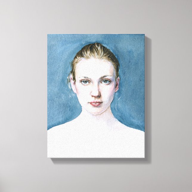 Portrait de la toile de peinture à l'aquarelle pou (Recto)