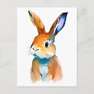 Portrait de lapin 027 carte postale
