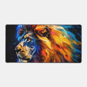 Portrait de lion abstrait de faune cosmique
